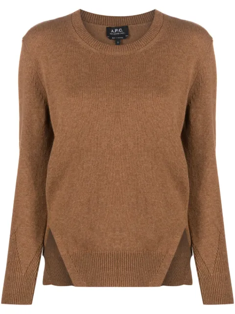 A.P.C. virgin wool jumper Brown WVBCKF23256