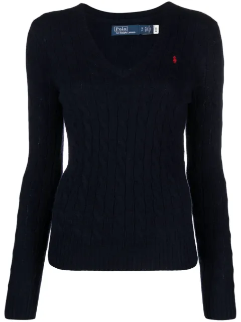 Polo Ralph Lauren Polo Pony cable knit jumper Blue 211910422003