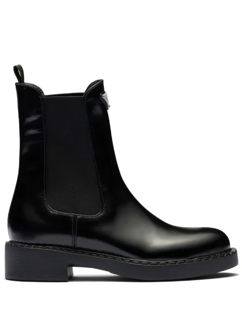 Prada brushed leather Chelsea booties Black 1U251NFB050055
