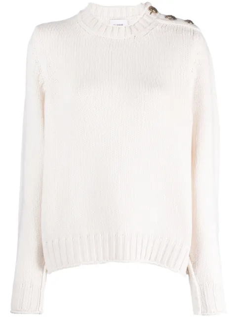 Barrie button-detail cashmere jumper Neutrals C222379