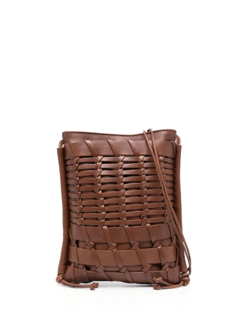 Hereu Trena interwoven leather bag Brown WBTREN