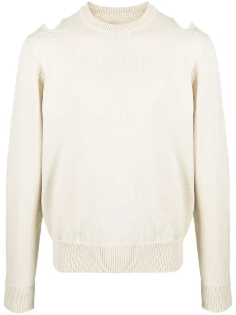 Jil Sander cut-out wool jumper Neutrals J22GP0144J14622