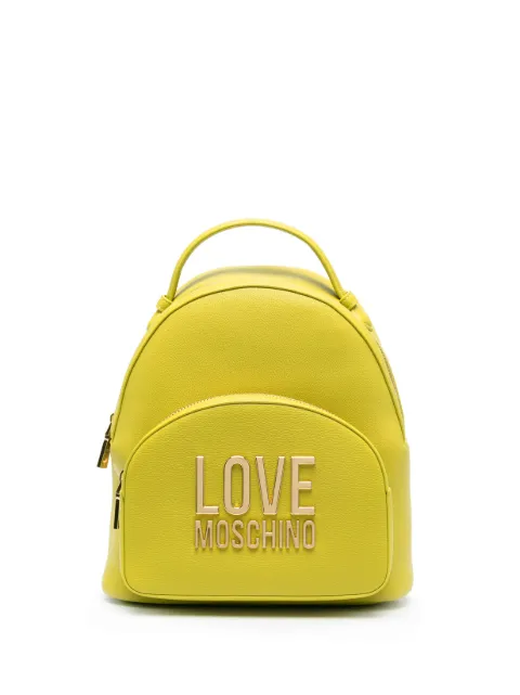 Love Moschino logo-plaque zip backpack Green JC4105PP1HLI0404