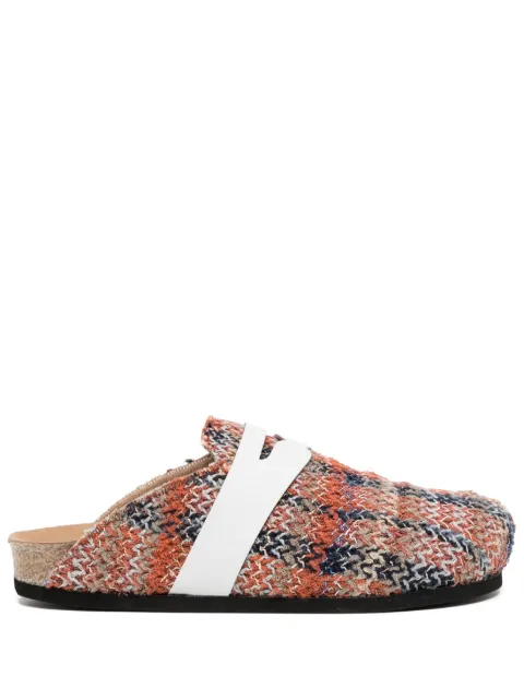 VITELLI slip-on zigzag-edge slides Brown SS23D26M01VCM