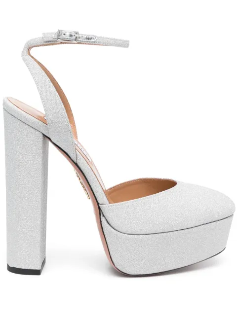 Aquazzura So High leather pumps Silver SHIHIGB0MGTCCC
