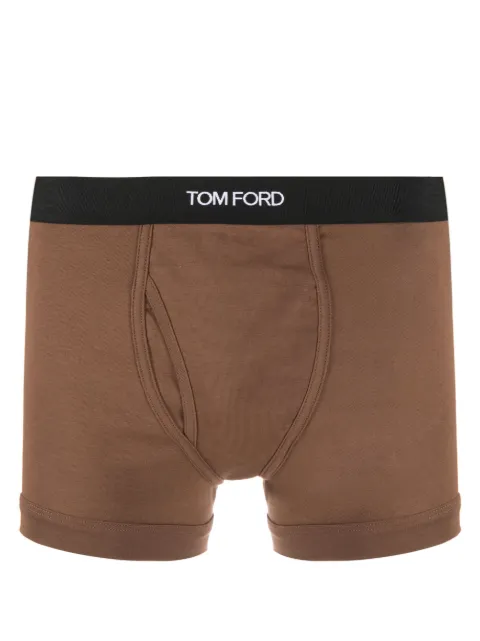 TOM FORD logo-waistband stretch-cotton boxers Brown T4LC31040
