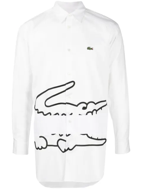 Comme Des Garçons Shirt x Lacoste cotton shirt White FLB013