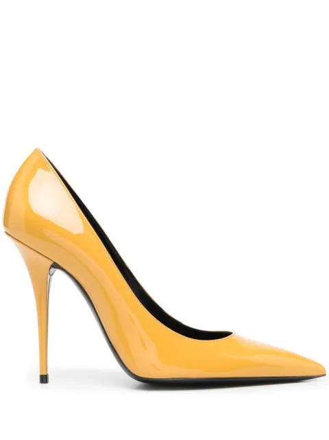 Saint Laurent 110mm Zoe leather pumps Yellow 711262AABNA