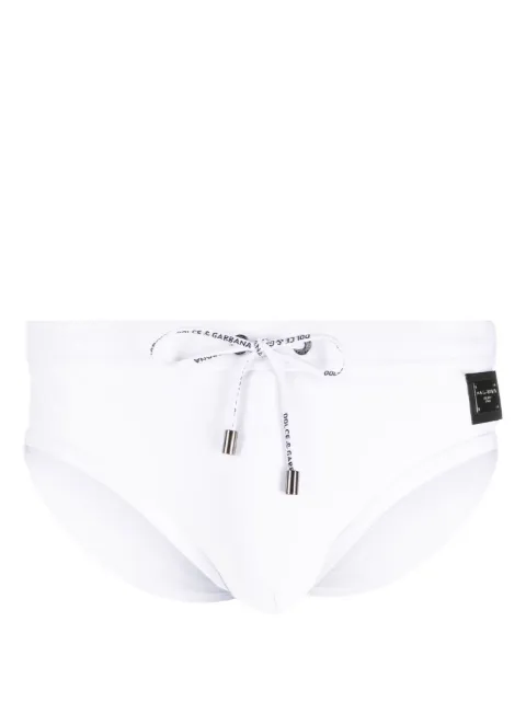 Dolce & Gabbana logo-plaque swim trunks White M4A76JONO05