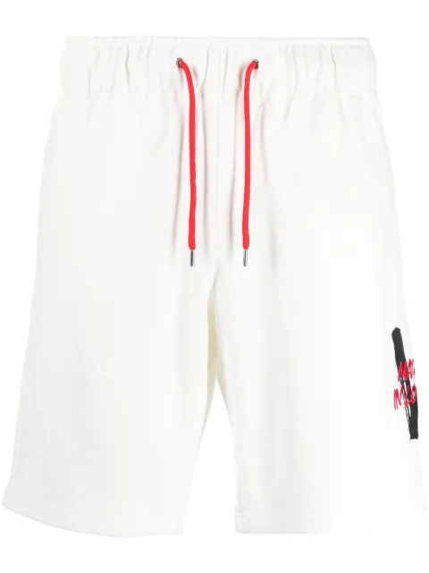 Ports V logo-patch jersey track shorts White VS23SH01