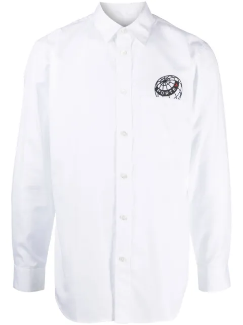 Ports V logo-print cotton shirt White VS23LSS2