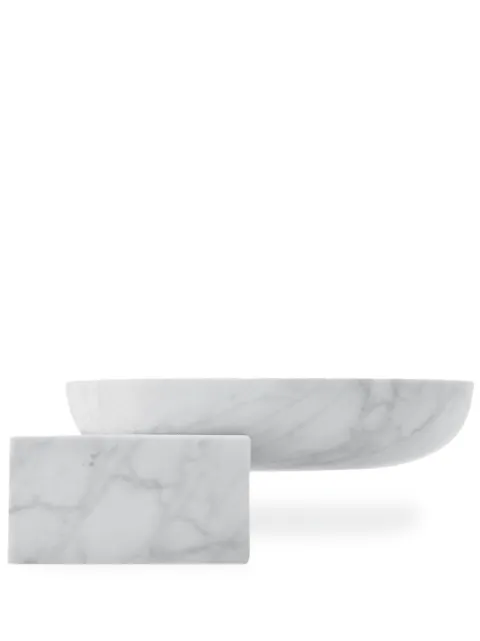 Marsotto Edizioni Underbowl Small marble bowl White EDIUNDS026BCALE