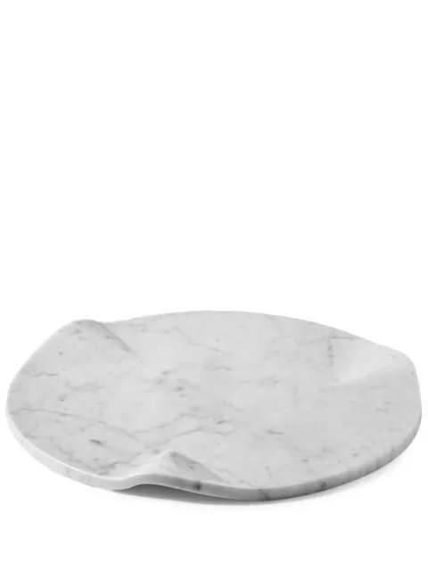 Marsotto Edizioni Telo marble round tray White LABTELO033BCALE