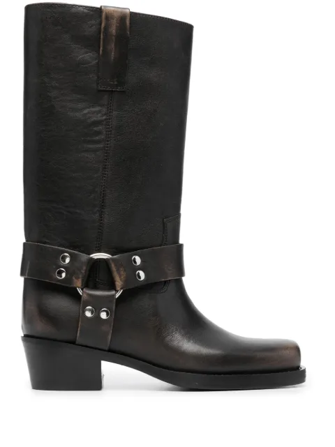 Paris Texas faded-effect harness boots Black PX662