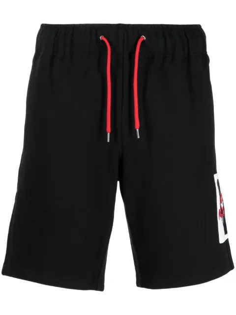 Ports V logo-patch jersey track shorts Black VS23SH01