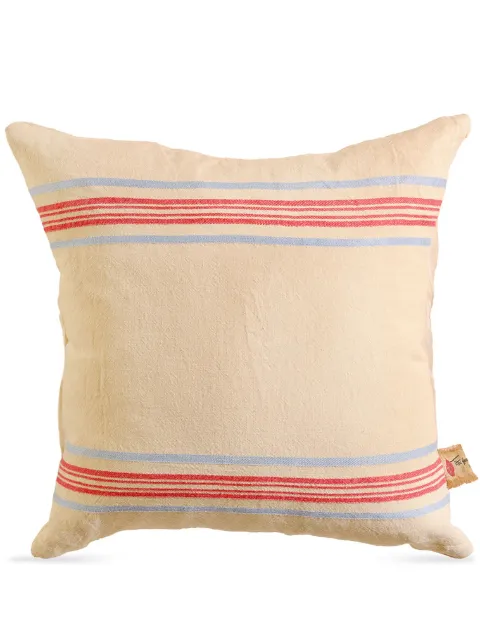The House of Lyria Profeta striped linen cushion Neutrals PROFETA