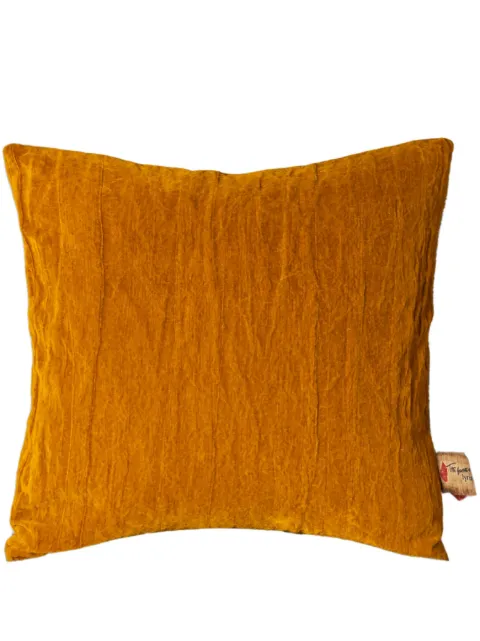 The House of Lyria Lonicera velvet cushion Yellow LONICERA