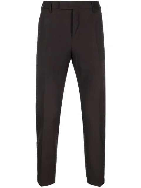 PT Torino mid-rise wool tailored trousers Brown COAFX0Z00FWDTO55