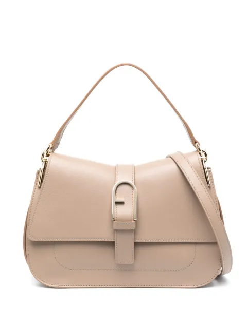 Furla Sofia logo-plaque leather tote bag Neutrals WB00996BX20451007