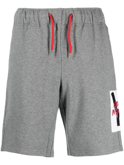 Ports V logo-patch jersey track shorts Grey VS23SH01