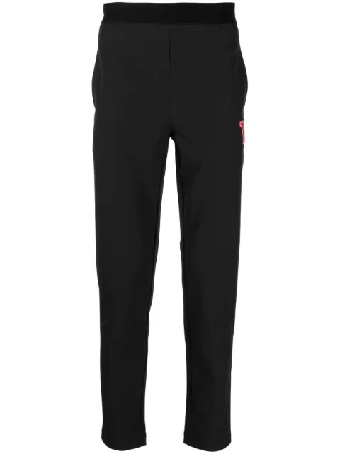 Ports V logo-waistband straight-leg trousers Black VS23SP01