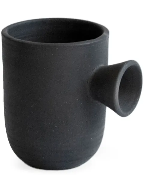 Origin Made Charred Cup clay vase (13cm) Black CV01