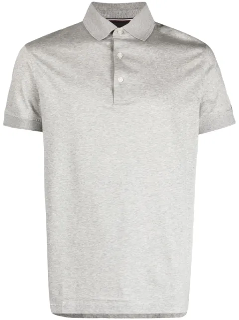 Tommy Hilfiger logo-embroidered cotton polo shirt Grey MW0MW31545
