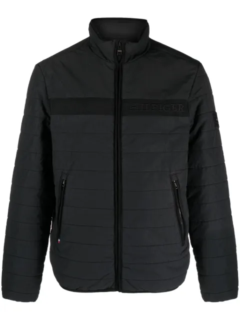 Tommy Hilfiger logo-embroidered padded jacket Black MW0MW31638