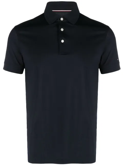 Tommy Hilfiger logo-embroidered cotton polo shirt Blue MW0MW31545