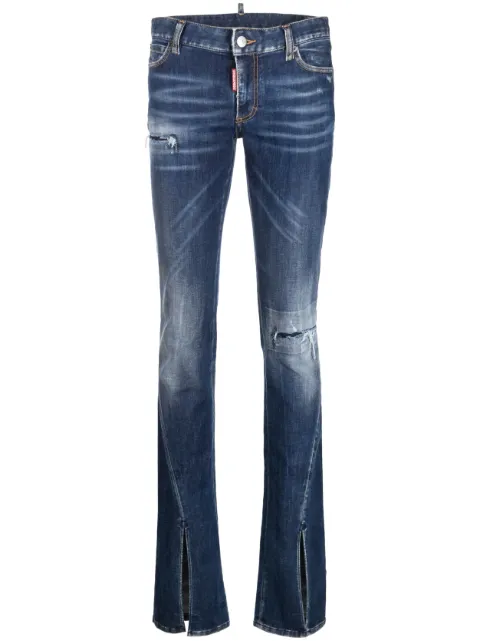 DSQUARED2 distressed trumpet bootcut jeans Blue S80LA0053S30789