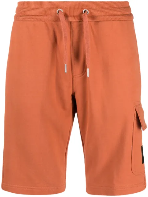 Calvin Klein Jeans logo-patch cotton track pants Orange J30J323411