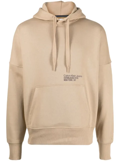 Calvin Klein Jeans Layered Address Hwk drawstring hoodie J30J323812