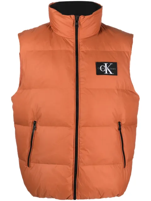 Calvin Klein Jeans zip-up quilted down gilet Orange J30J323473