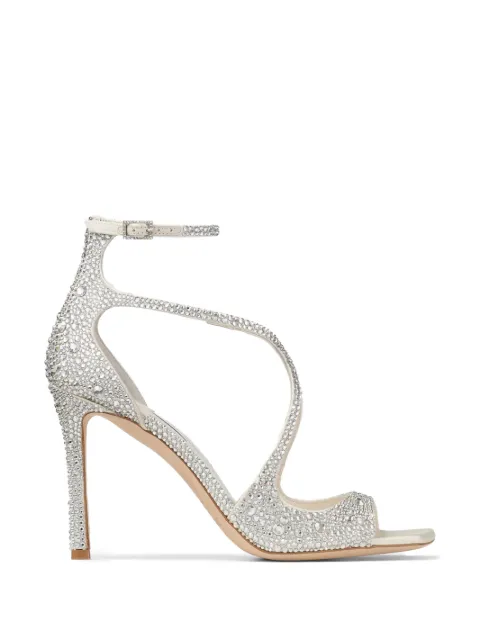 Jimmy Choo Azia crystal-embellished sandals White AZIA95SWQ