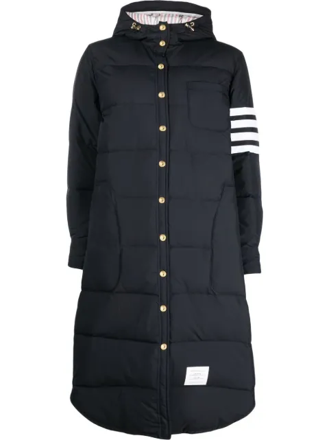 Thom Browne 4-Bar hooded padded coat Blue FOD025X05222