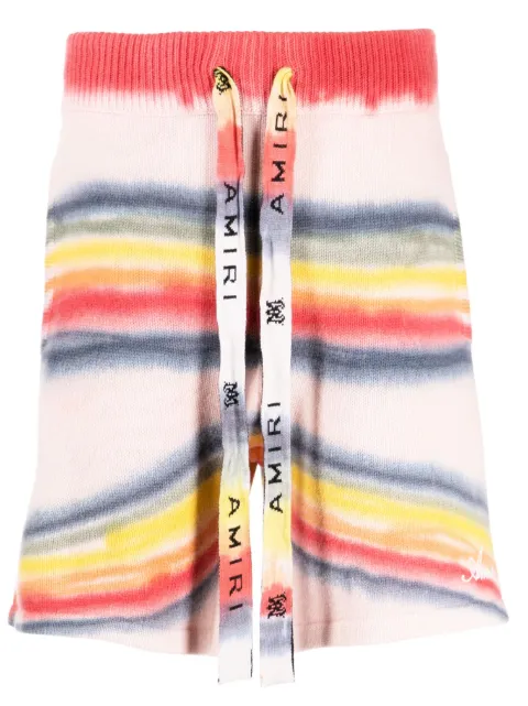 AMIRI rainbow tie-dye track shorts Orange PF23MKB026
