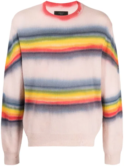 AMIRI rainbow tie-dye crew-neck sweatshirt Orange PF23MKL032