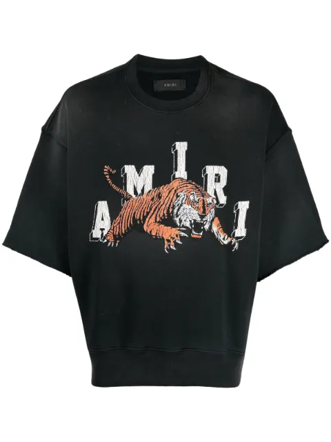 AMIRI tiger-print T-shirt Black PF23MJG017