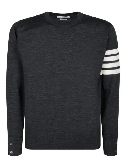 Thom Browne 4-Bar crew-neck jumper Grey MKA002AY1014
