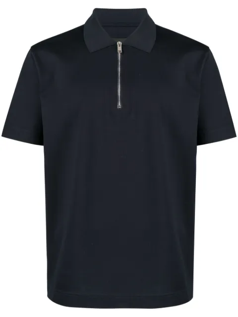 Givenchy half-zip cotton polo shirt Blue BM714D3Y63