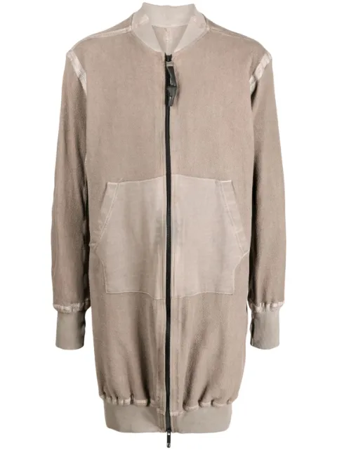 Isaac Sellam Experience seam-detailing zip-up midi coat Brown EXTRABOMBBANDE
