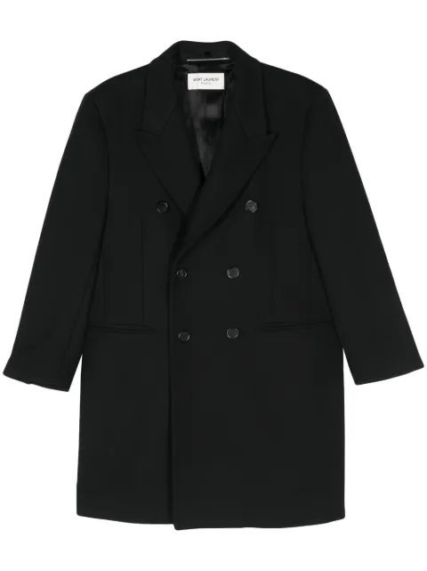 Saint Laurent wool coat Black 758054Y177W