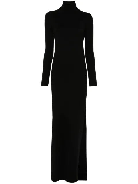 Saint Laurent long-sleeve wool dress Black 756253YAZA2
