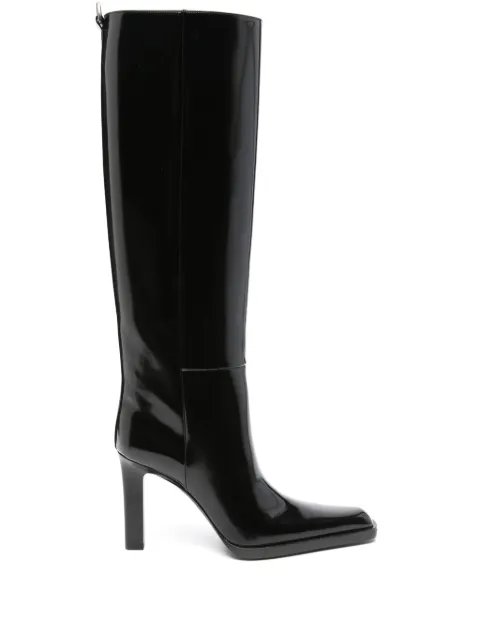 Saint Laurent Nina 95mm leather boots Black 755227AAAZY