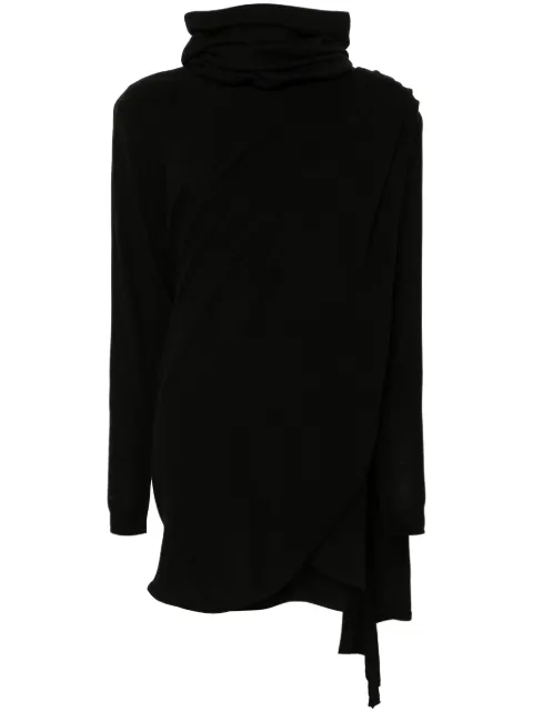Saint Laurent hooded wool dress Black 751695Y75SW