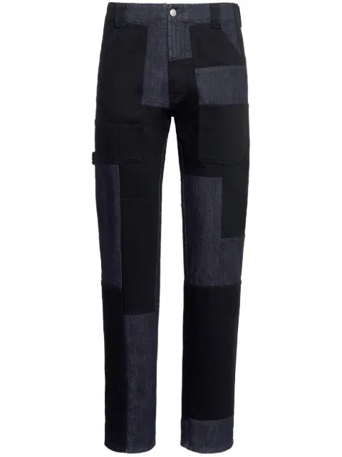 Alexander McQueen patchwork straight-leg jeans Blue 759112QVZ21