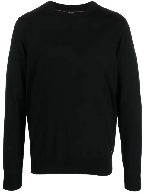 Brioni fine-knit wool jumper Black UMQ90LOZK82