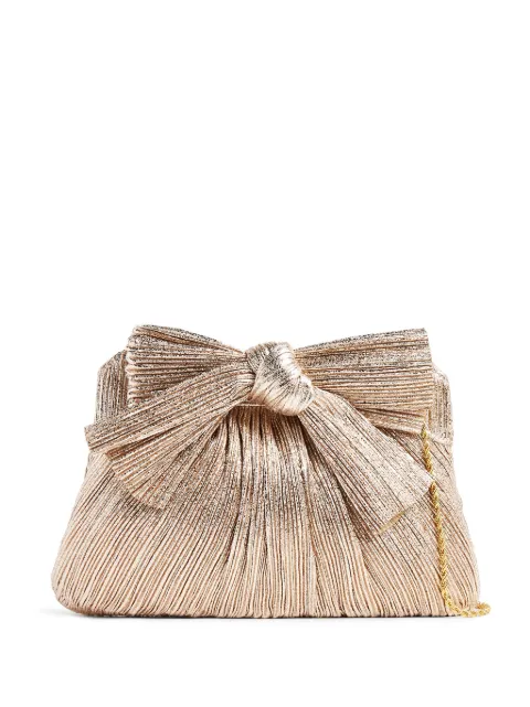 Loeffler Randall Rayne plissé-effect clutch bag Gold RAYNEPLACHAMP