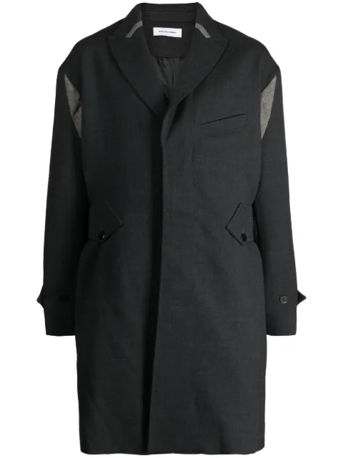 Kiko Kostadinov Solon single-breasted coat Grey KKAW23J0227