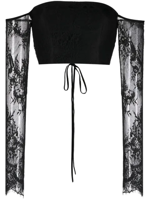 Macgraw Jealousy laced cropped top Black JEALOUSYTOPINBLACKLACE